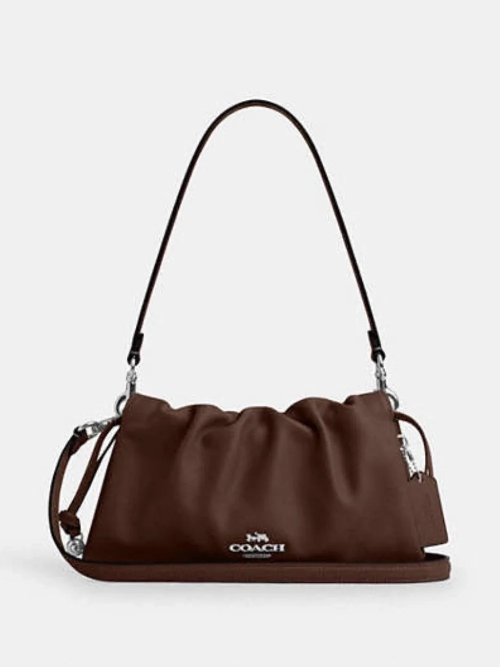 Coach Faye Shoulder Bag With Ruching - silver/maple